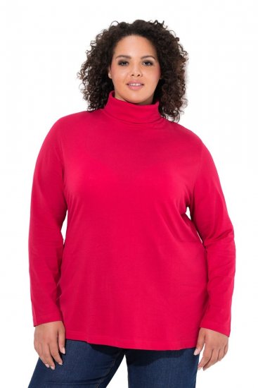 Ulla Popken Basic Long Sleeve Slim Fit Turtleneck Red - Sviitrid ja dressipluusid - Mugavad dressipluusid ja kudumid