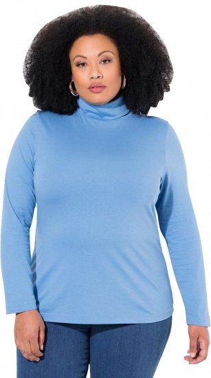 Ulla Popken Basic Long Sleeve Slim Fit Turtleneck Light Cornflower - Sviitrid ja dressipluusid - 