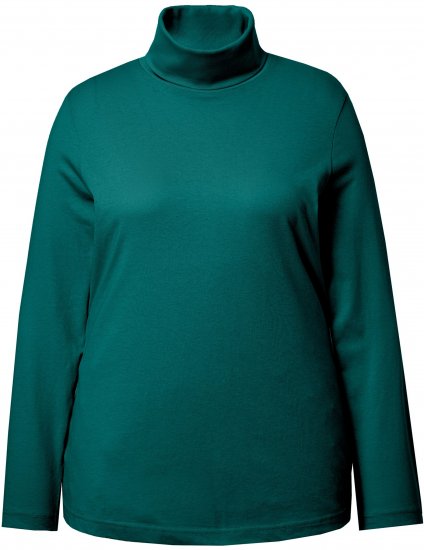Ulla Popken Basic Long Sleeve Slim Fit Turtleneck Teal Green - Sviitrid ja dressipluusid - 
