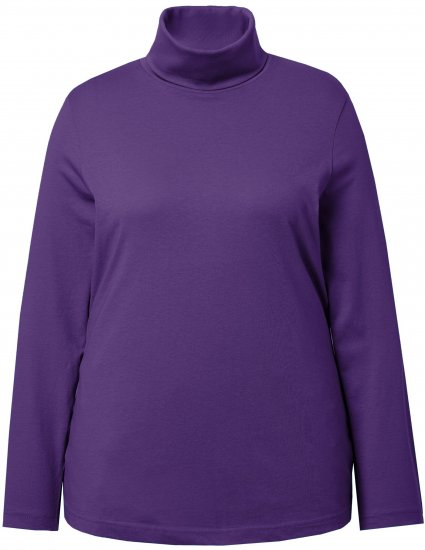 Ulla Popken Basic Long Sleeve Slim Fit Turtleneck Deep Violet - Sviitrid ja dressipluusid - 