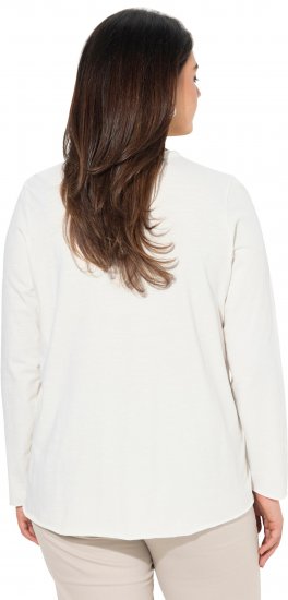 Ulla Popken Star Long Sleeve Graphic Tee Off-White - Trükitud/pildiga T-särgid naistele - 