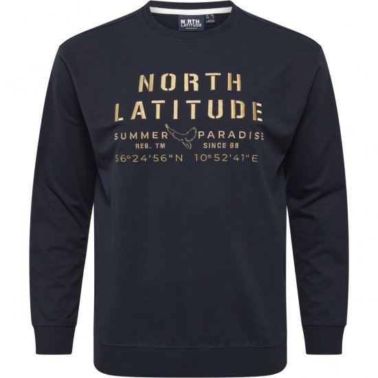North Latitude Sweatshirt Navy - Sviitrid ja dressipluusid - Meeste suured kapuutsiga jakid suurustes 2XL – 14XL