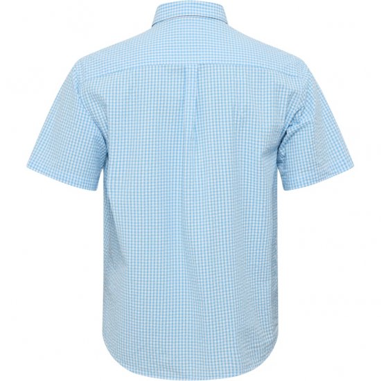 North Latitude Shirt Short Sleeve Turquoise - Särgid - Meeste suured särgid 2XL – 8XL