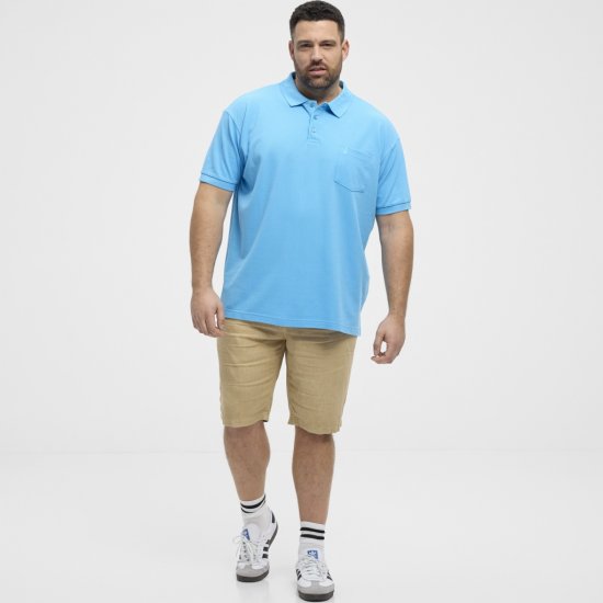 North Latitude Polo Pique Short Sleeve Turquoise - Polosärgid - Meeste suured polosärgid 2XL – 8XL