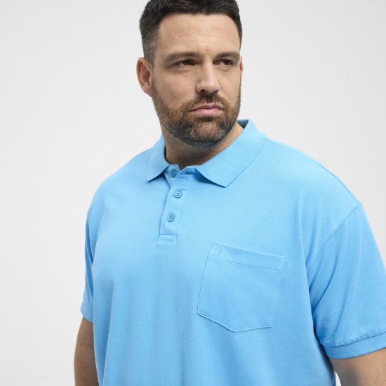North Latitude Polo Pique Short Sleeve Turquoise - Polosärgid - Meeste suured polosärgid 2XL – 8XL