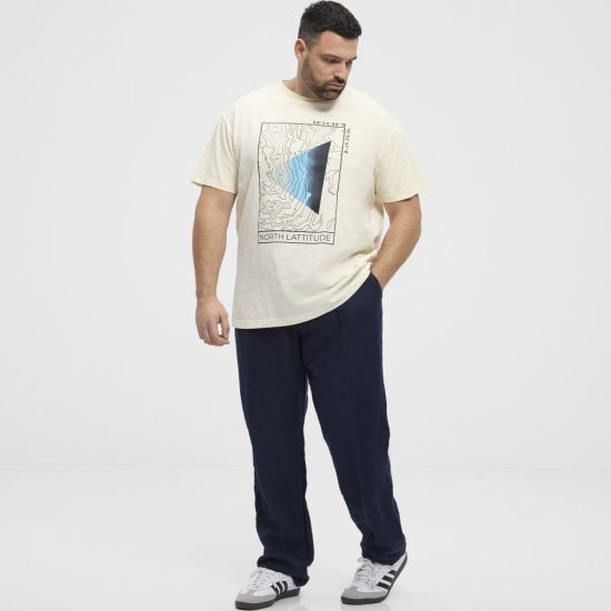 North Latitude T-shirt Printed Short Sleeve Off-White - T-särgid - Suured T-särgid 2XL – 14XL