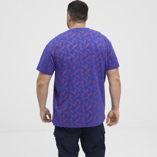 North Latitude T-Shirt Printed Allover Blue - T-särgid - Suured T-särgid 2XL – 14XL