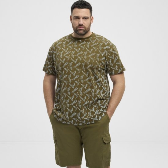 North Latitude T-shirt Allover Printed Green - T-särgid - Suured T-särgid 2XL – 14XL