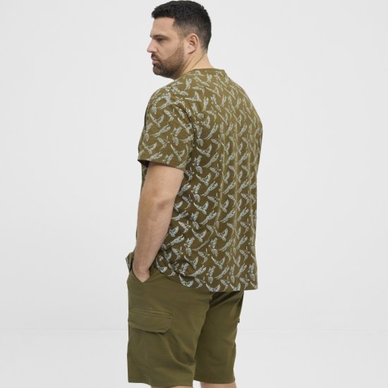 North Latitude T-shirt Allover Printed Green - T-särgid - Suured T-särgid 2XL – 14XL