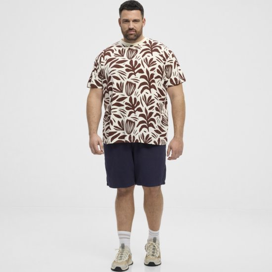 North Latitude T-Shirt Printed Allover Bordeaux - T-särgid - Suured T-särgid 2XL – 14XL