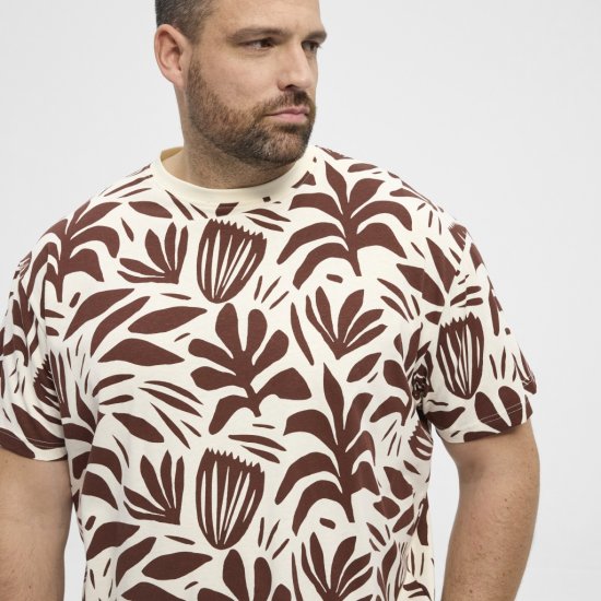 North Latitude T-Shirt Printed Allover Bordeaux - T-särgid - Suured T-särgid 2XL – 14XL