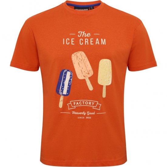 North Latitude T-Shirt Ice Cream Orange - T-särgid - Suured T-särgid 2XL – 14XL
