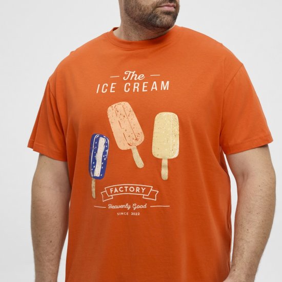 North Latitude T-Shirt Ice Cream Orange - T-särgid - Suured T-särgid 2XL – 14XL