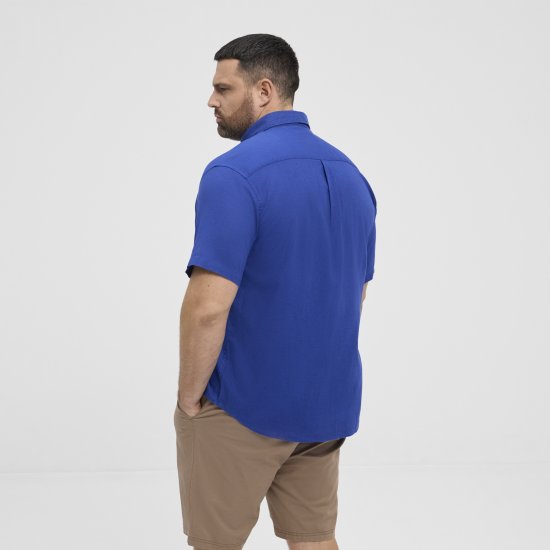 North Latitude Shirt Short Sleeve TALL Blue - MEESTERIIDED MT-6XLT - Pikad meeste riided