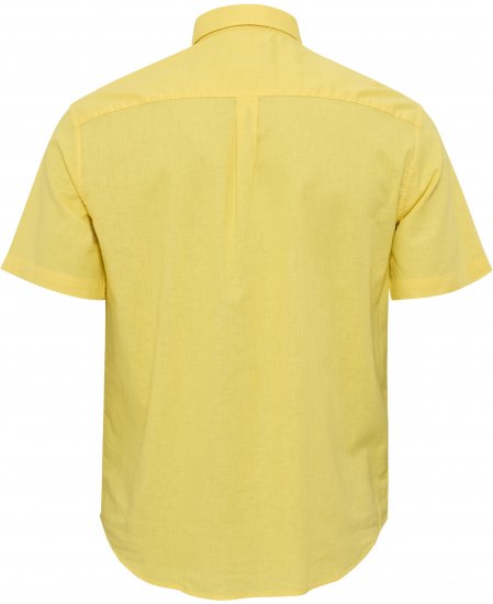 North Latitude Shirt Linen Cotton Short Sleeve TALL Yellow - MEESTERIIDED MT-6XLT - Pikad meeste riided