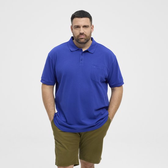 North Latitude Polo Pique Short Sleeve Cobalt Blue - Polosärgid - Meeste suured polosärgid 2XL – 8XL