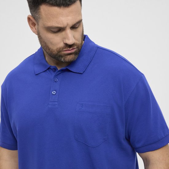 North Latitude Polo Pique Short Sleeve Cobalt Blue - Polosärgid - Meeste suured polosärgid 2XL – 8XL