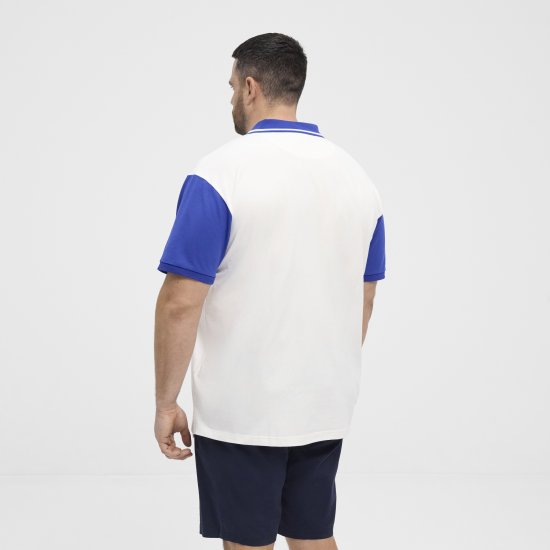 North Latitude Polo Short Sleeve Blue And White - Polosärgid - Meeste suured polosärgid 2XL – 8XL