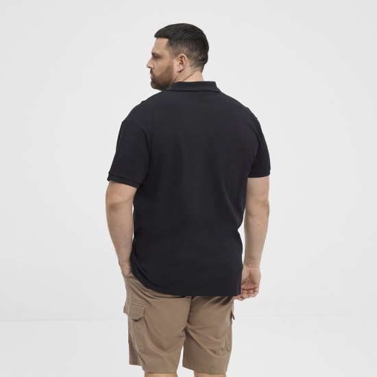 North Latitude Polo Pique Short Sleeve Black - Polosärgid - Meeste suured polosärgid 2XL – 8XL