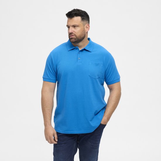 North Latitude Polo Short Sleeve Blue - Polosärgid - Meeste suured polosärgid 2XL – 8XL