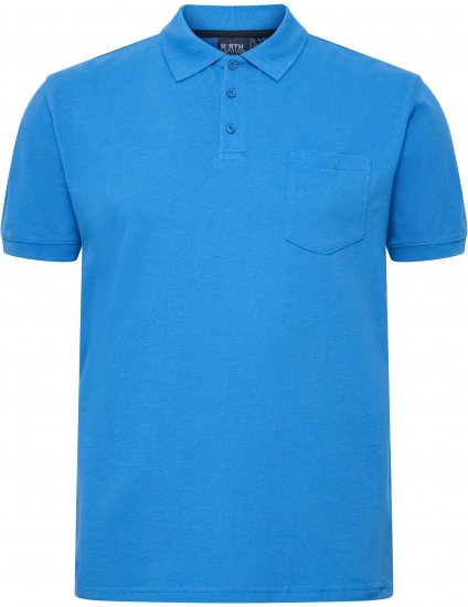North Latitude Polo Short Sleeve Blue - Polosärgid - Meeste suured polosärgid 2XL – 8XL