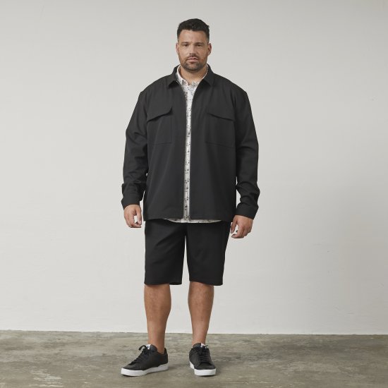 North Latitude 61106 Täispika Lukuga Oversärk Ülikonnastiilis Must - Jakid ja joped - Joped, suured suurused: 2XL – 12XL