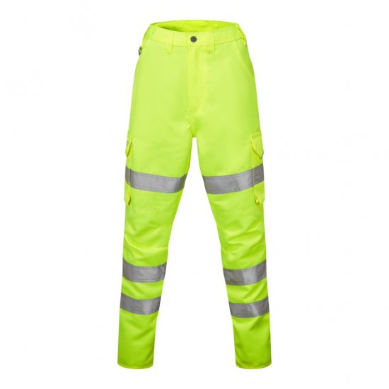 Leo Pennymoor EcoViz Women's Poly/Cotton Cargo Trousers Yellow - Tööriided - 