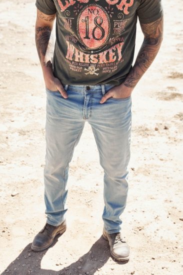 JP1880 Jeans Regular Fit 5-Pocket Bleached Denim - Suured riided - Suurte meeste riided 2XL – 14XL