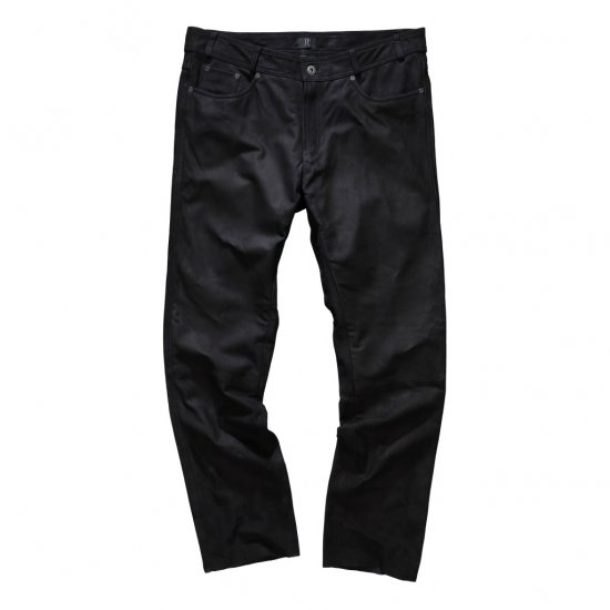 JP1880 Leather Pants Regular Fit Buffalo Nubuck Black - Teksad ja Püksid - Meeste suured teksad W40 – W70