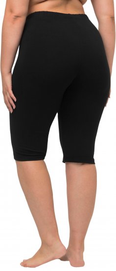 Ulla Popken Stretch Knit Bike Shorts Black - Teksad & Püksid Suuremates Suurustes – Plus Size - 