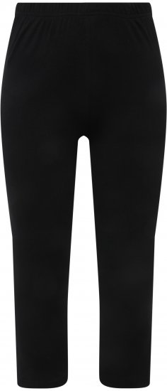 Ulla Popken Basic Stretch Knit Capris Black - Teksad & Püksid Suuremates Suurustes – Plus Size - 