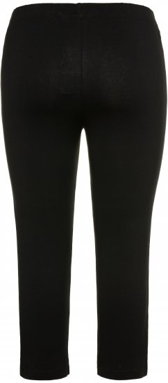 Ulla Popken Basic Stretch Knit Capris Black - Teksad & Püksid Suuremates Suurustes – Plus Size - 