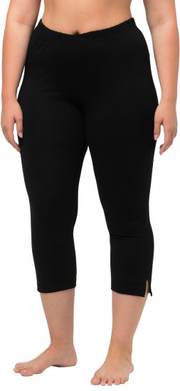 Ulla Popken Basic Stretch Knit Capris Black - Teksad & Püksid Suuremates Suurustes – Plus Size - 