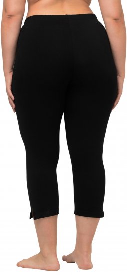 Ulla Popken Basic Stretch Knit Capris Black - Teksad & Püksid Suuremates Suurustes – Plus Size - 