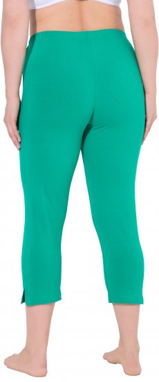 Ulla Popken Basic Stretch Knit Capris Green - Teksad & Püksid Suuremates Suurustes – Plus Size - 