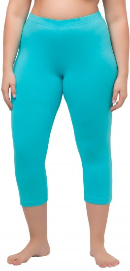 Ulla Popken Basic Stretch Knit Capris Blue - Teksad & Püksid Suuremates Suurustes – Plus Size - 