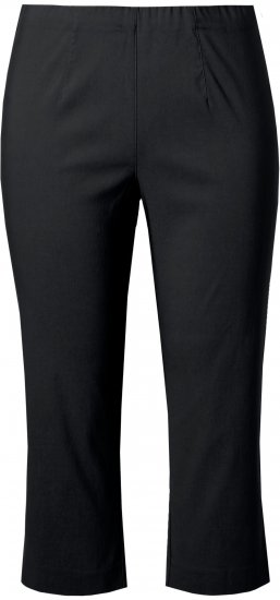 Ulla Popken Stretch Basic Bengaline Capri Pants Black - Teksad & Püksid Suuremates Suurustes – Plus Size - 