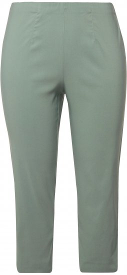 Ulla Popken Stretch Basic Bengaline Capri Pants Light Moss Green - Teksad & Püksid Suuremates Suurustes – Plus Size - 