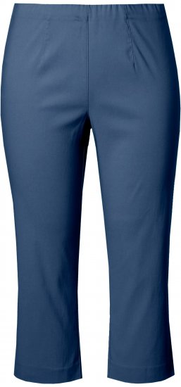 Ulla Popken Stretch Basic Bengaline Capri Pants Denim Blue - Teksad & Püksid Suuremates Suurustes – Plus Size - 