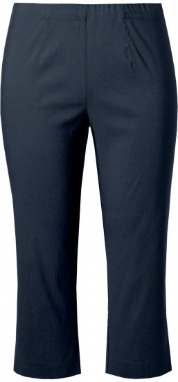 Ulla Popken Stretch Basic Bengaline Capri Pants Navy Blue - Teksad & Püksid Suuremates Suurustes – Plus Size - 