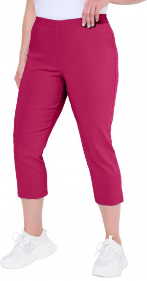 Ulla Popken Stretch Basic Bengaline Capri Pants Pale Lilac - Teksad & Püksid Suuremates Suurustes – Plus Size - 
