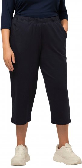 Ulla Popken Pull On Knit Elastic Waist Pocket Crop Pants Blue - Teksad & Püksid Suuremates Suurustes – Plus Size - 