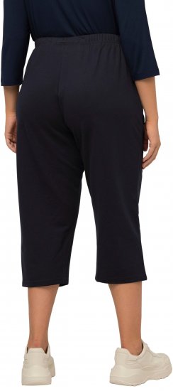 Ulla Popken Pull On Knit Elastic Waist Pocket Crop Pants Blue - Teksad & Püksid Suuremates Suurustes – Plus Size - 
