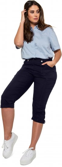 Ulla Popken Roll Tab Hem Stretch Cargo Pants Navy - Teksad & Püksid Suuremates Suurustes – Plus Size - 