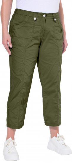 Ulla Popken Roll Tab Hem Stretch Cargo Pants Green - Teksad & Püksid Suuremates Suurustes – Plus Size - 