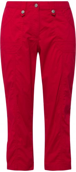 Ulla Popken Roll Tab Hem Stretch Cargo Pants Red - Teksad & Püksid Suuremates Suurustes – Plus Size - 