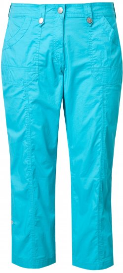 Ulla Popken Roll Tab Hem Stretch Cargo Pants Deep Aqua - Teksad & Püksid Suuremates Suurustes – Plus Size - 