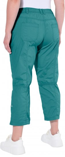 Ulla Popken Roll Tab Hem Stretch Cargo Pants Teal - Teksad & Püksid Suuremates Suurustes – Plus Size - 