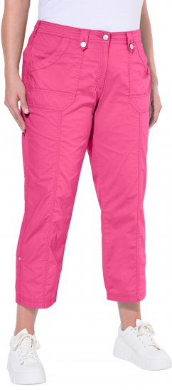 Ulla Popken Roll Tab Hem Stretch Cargo Pants Pink - Teksad & Püksid Suuremates Suurustes – Plus Size - 