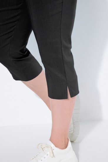 Ulla Popken Bengaline Elastic Waist Stretch Capri Pants Black - Kangapüksid - Naiste laiade säärtega kangaspüksid
